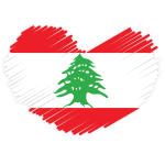 Lebanese flag patriotic symbol