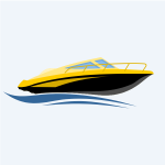 Speedboat on sea