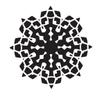 Black decal geometric design