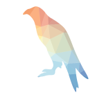 Bird low poly silhouette
