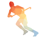 Cricket player low poly silhouette