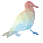 Duck low poly silhouette