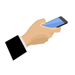 Hand using a smartphone