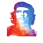 Che Guevara silhouette low poly pattern
