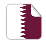 Qatar flag peeling sticker