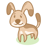 Dog pet cartoon vector clip art