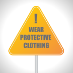Wear protective clothing warning sign