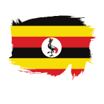Painted flag of Uganda