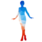 Woman posing silhouette clip art