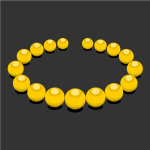 Necklace with yellow pearls