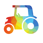 Tractor color silhouette