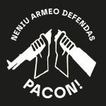 Neniu armeo defendas pacon! (No army defends peace!)