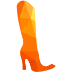 Boot silhouette low poly pattern