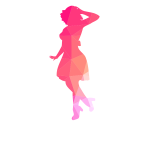 Fashionable woman low poly