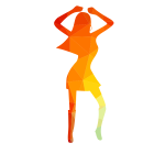 Woman body dancing clip art