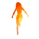 Woman runner silhouette clip art
