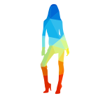 Girl cool pose silhouette