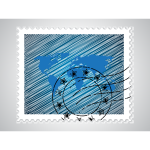 Blue stamp