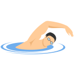 Swimmer is swimming