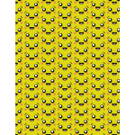Yellow background seamless pattern with icons