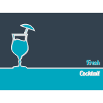 Fresh cocktail blue background