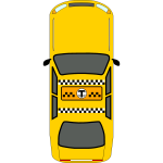 Car taxi top-view
