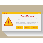 Screen virus warning