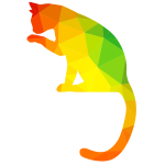 Cat color silhouette outline