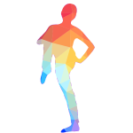 Dancer low poly silhouette