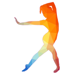 Dancer outline low poly