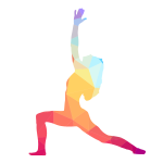 Yoga pose low poly outline