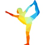 Yoga posing silhouette