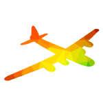 Aircraft silhouette low poly