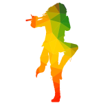 Flute player silhouette