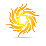 Sun fire logo concept