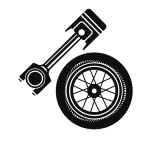 Motorcycle parts shop logo concept