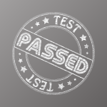 Test passed sticker seal