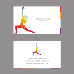 Layout business card for yoga class