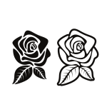 Rose flower silhouette-1669707482