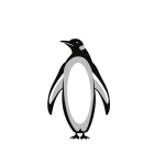 Penguin monochrome silhouette