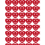 Red heart smiley seamless pattern