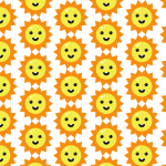 Sun icons wallpaper pattern