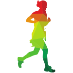 Jogging running silhouette