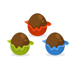 Chocolate eggs color packs