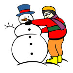 boy-making-a-snowman-colour-remix