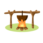 Bonfire camping