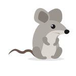 Cute mouse cartoon style