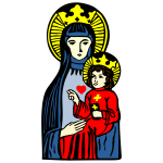 Virgin Mary And Baby Jesus III - Colour Remix