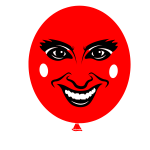Red balloon face