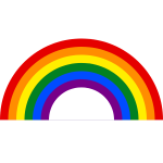 Rainbow pride clipart semicircle